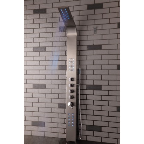 Éos, Colonne de douche chrome avec LED