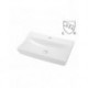 Fidji 25", lavabo en porcelaine