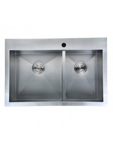 Cantina 33 " 70/30 double bowl, stainless steel sink