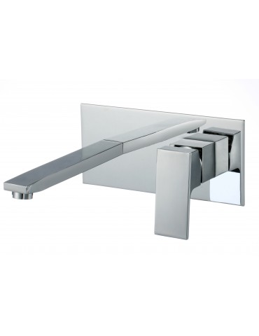 Ares, robinet mural chrome poli