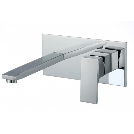 Ares, robinet mural chrome poli