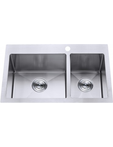 Cantina 30 '' double bowl 70/30, stainless steel kitchen sink