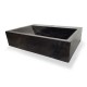 Sardinia black 19.7", polished marble sink