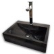 Sardinia black 19.7", polished marble sink