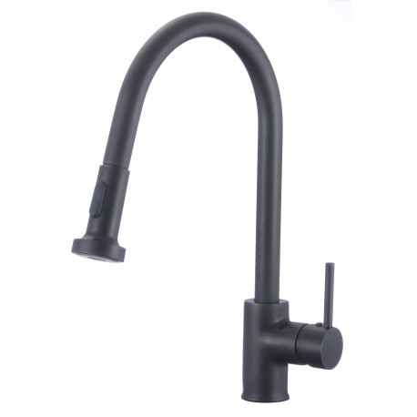 Vodos, kitchen faucet with matte black finish