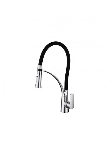 Notis, kitchen faucet with chrome finish