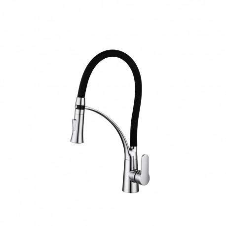 Notis, kitchen faucet with chrome finish