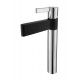 Raja, Polished Chrome and Matte Black bassin Faucet