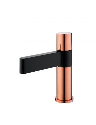 Raja, rose gold and matt black sink faucet