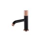 Mateo, matte black and rose gold basin faucet