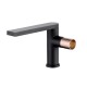 Otso, matt black and gold sink faucet