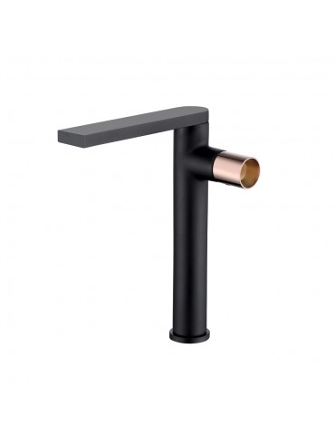 Otso, matt black and gold basin faucet