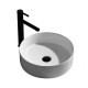 Epona 14", lavabo rond en porcelaine avec fini blanc