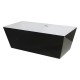 Roman, Freestanding black Bath 59"