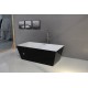 Roman, Freestanding black Bath 59"