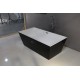 Roman, Freestanding black Bath 59"