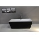 Roman, Freestanding black Bath 59"