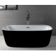 Volos black 59", freestanding bathtub