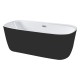 Volos black 59", freestanding bathtub