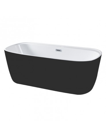 Volos black 59", freestanding bathtub