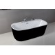 Volos black 59", freestanding bathtub