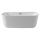 Volos black 59", freestanding bathtub