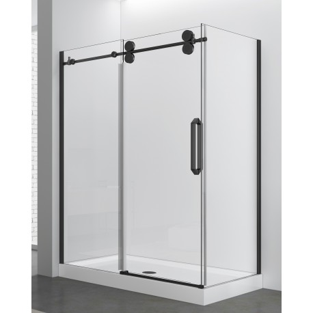 Kamillia noire 60", porte de douche