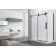 Kamillia noire 60", porte de douche