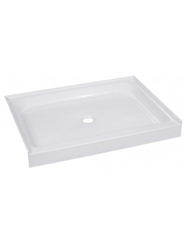 Apollon 48 × 32” base de douche pour alcôve, drain central