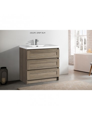 Kiev 35.5 '' Grey Elm, Freestanding vanity