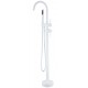 Kami, white pedestal bath faucet