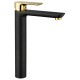 Hades, gold and matte black basin faucet