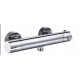 Robinet de douche chrome avec sélecteur thermostatique