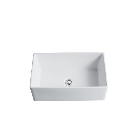 Balios, 30" Glossy White Porcelain Sink