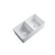 Balios, 33" Glossy White Double Porcelain Sink