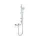 Robinet de douche chrome avec sélecteur thermostatique