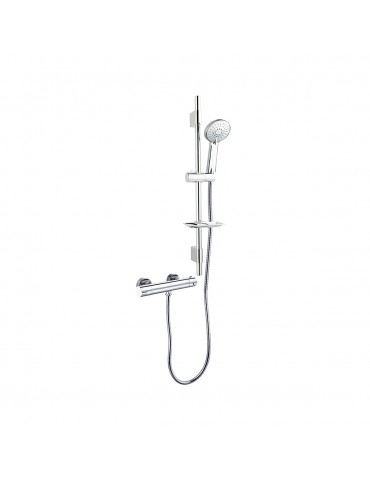 Robinet de douche chrome avec sélecteur thermostatique