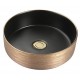 Epona 14", Round Basin with black and gold finish