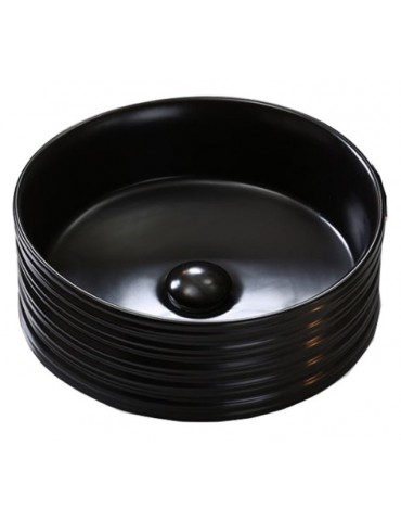 Runden 16", Matte black round basin