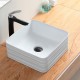 Quadra 15", Lavabo carré avec fini blanc mat