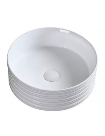 Runden 16", Matte white round basin