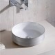 Epona 14", Lavabo rond avec fini argent et blanc