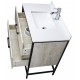 Titus 32'', Vivo Oak, Freestanding Vanity with White Countertop