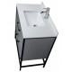 Titus 32'', Honor Gray, Freestanding Vanity with White Countertop