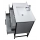 Titus 32'', Honor Gray, Freestanding Vanity with White Countertop