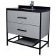 Titus 32'', Honor Gray, Freestanding Vanity with White Countertop