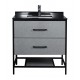 Titus 32'', Honor Gray, Freestanding Vanity with White Countertop