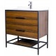 Titus 32'', Tess Cherry, Freestanding Vanity with White Countertop