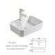 Diz glossy white, porcelain sink