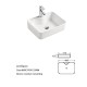 Danu blanc lustré, Lavabo en porcelaine